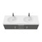 Castello Usa Thames 60-inch Black Vanity Set with White Top and Brushed Nickel Handles CB-MC-60BLK-BN-20146-WH - alternate 3
